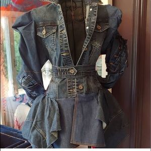 BouTEEques custom-made denim jacket one of a kind